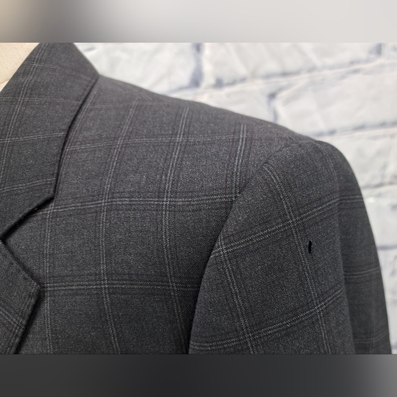 Armani Collezioni Blazer Sport Coat Gray Check Harry Rosen Italy S Drop 42R - Picture 14 of 15